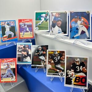 Bo Jackson Football and Baseball 10 card lot